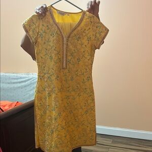 Yellow Embroidered Dress (Indian)